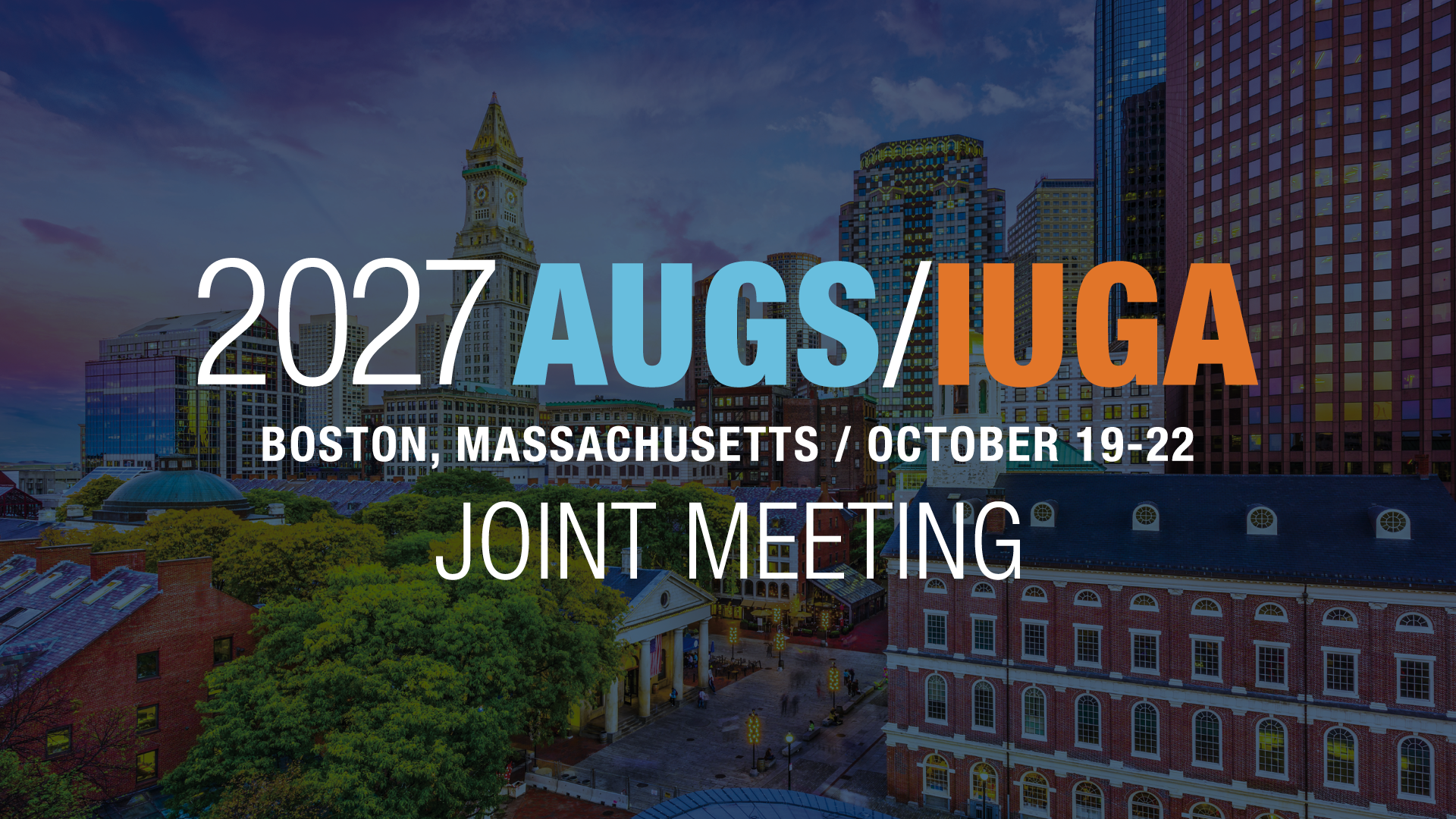 Announcement of the AUGS/IUGA Joint Meeting 2027